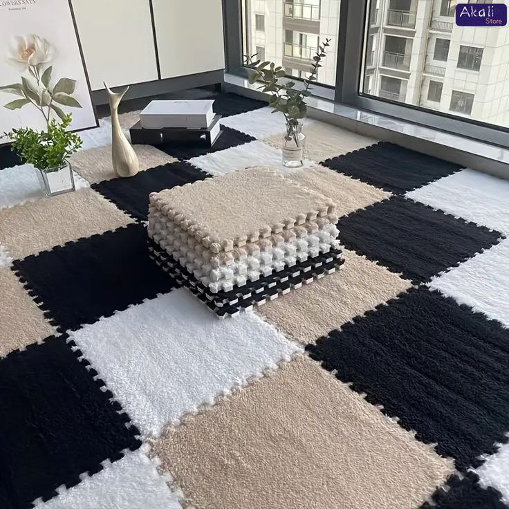 Tapis en Dalles Puzzle Ultra-Doux – Antidérapant &amp; Moderne